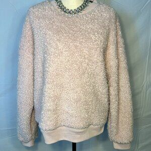 Secret Treasure Light Pink Fluffy Sweatshirt Women Size M